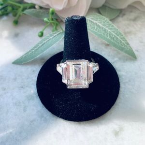 Faux Diamond Cocktail Ring